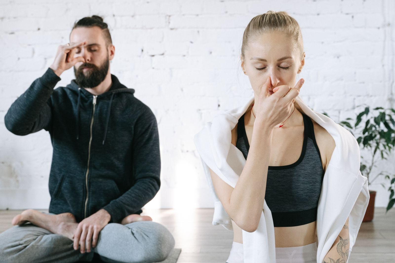 People practicing paced breathing as a grounding skill during emotional distress