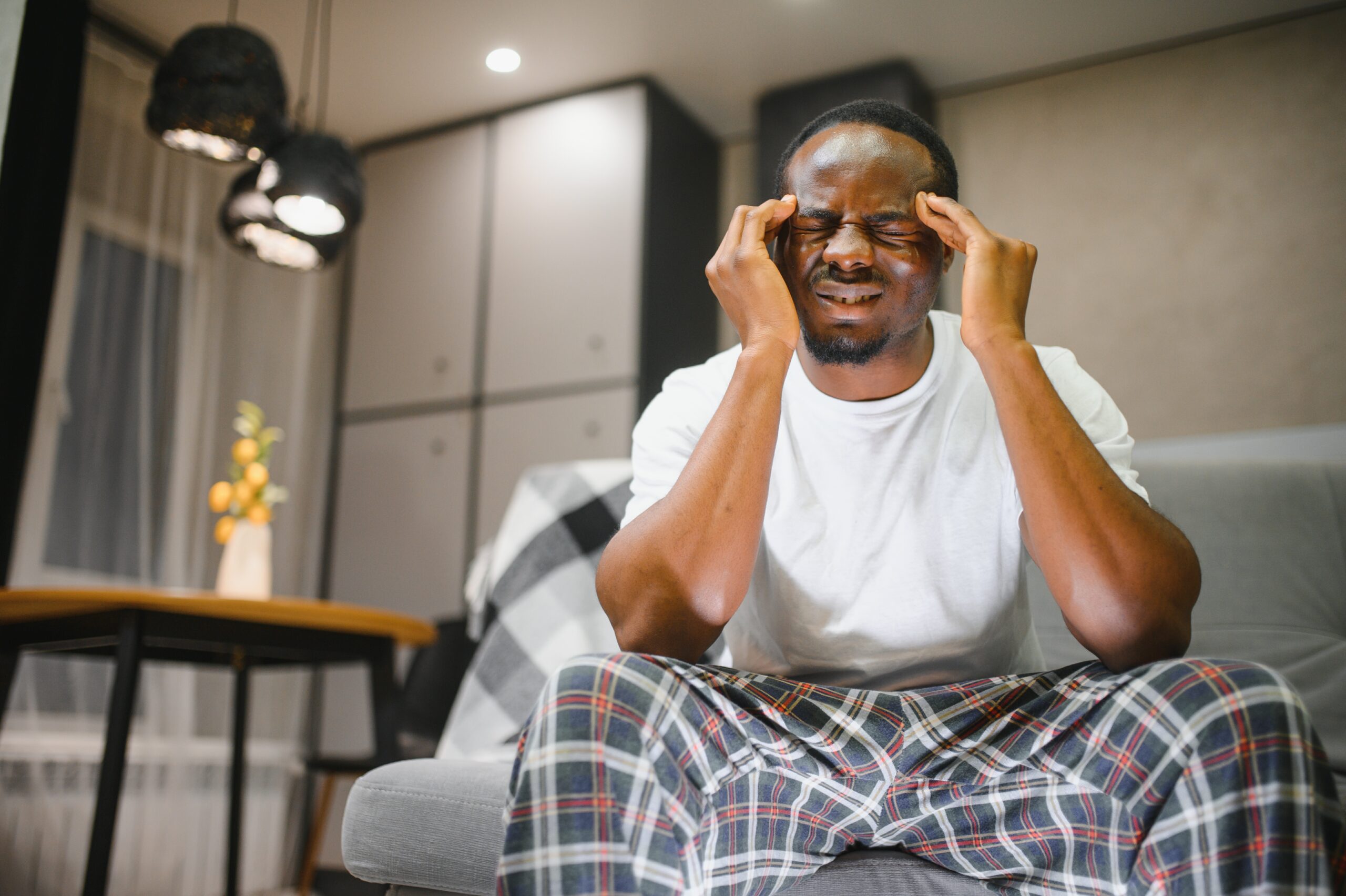 Individual noticing reduced sleep racing thoughts and unusually high energy