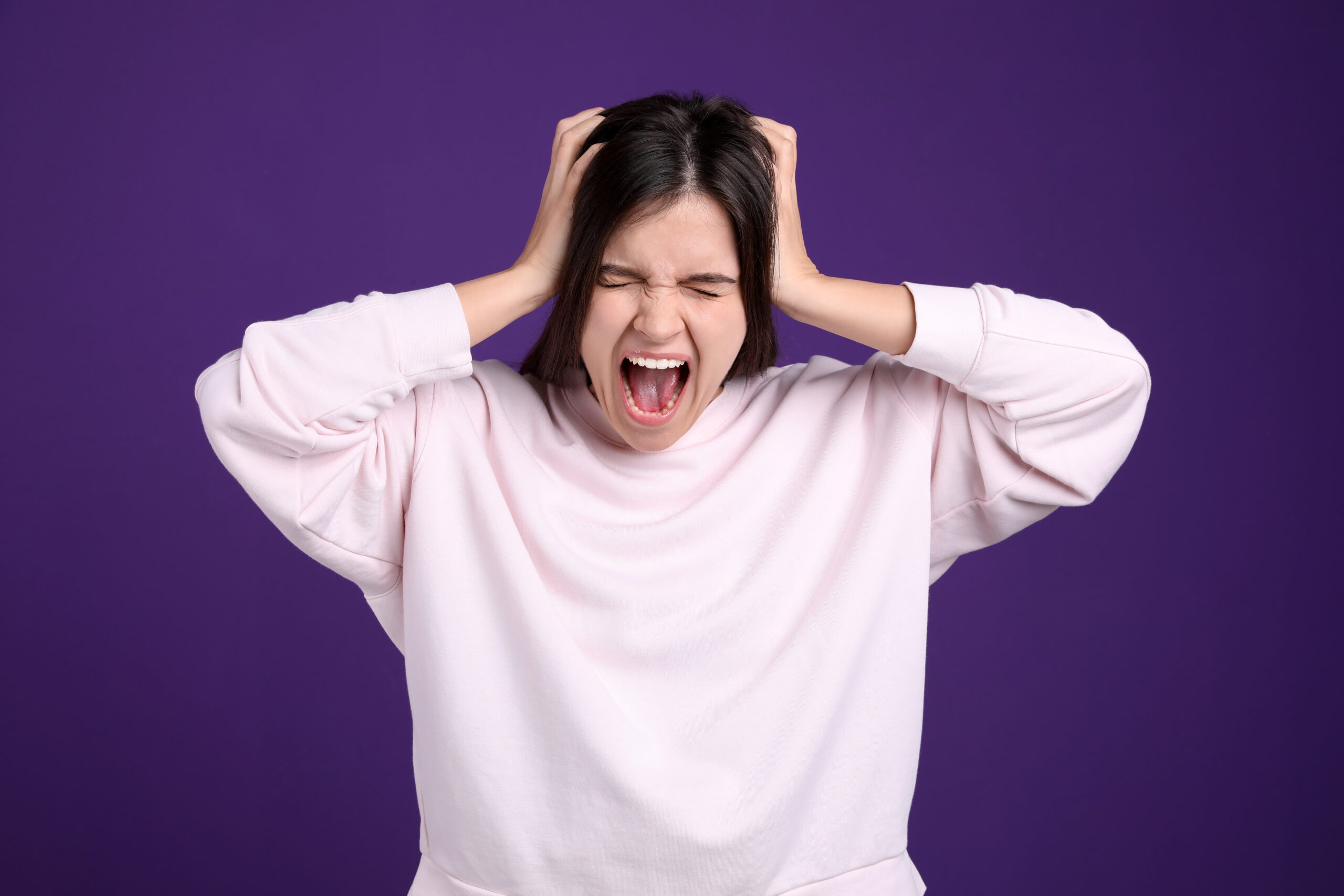 Individual experiencing a sudden panic attack and fear of another episode