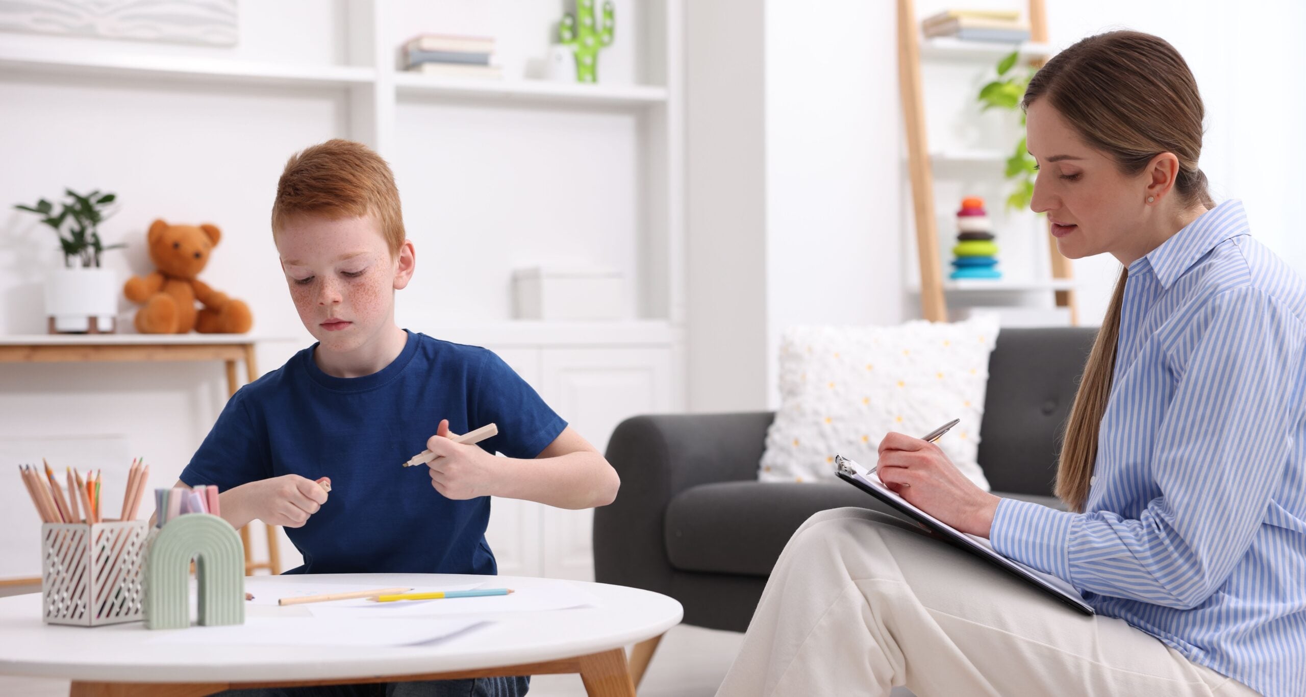 Therapist helping a client understand masking perfectionism and burnout related to ADHD