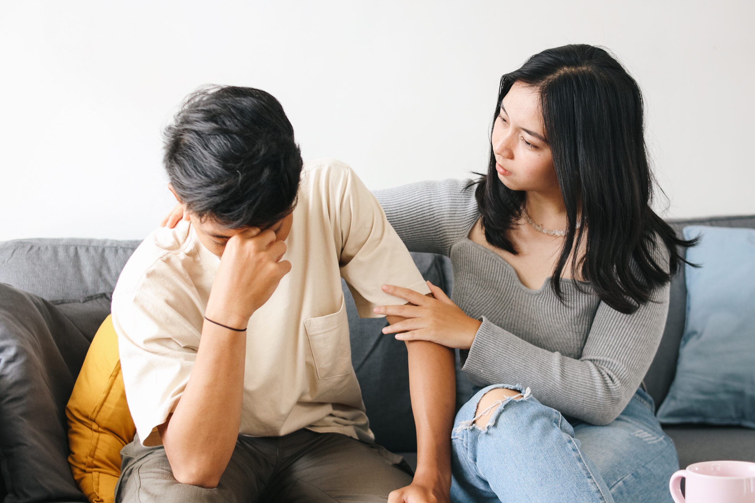 Person experiencing abandonment fears and emotional intensity in a relationship