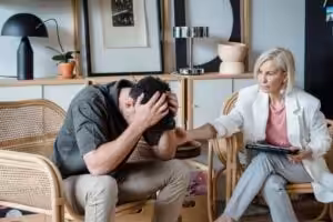 pexelstimurweber8560049 Acceptance Path Counseling Jersey Village resident discussing depression and anger in counseling